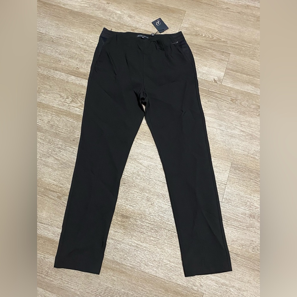 ADRIANNA PAPELL BLACK BI STRETCH PULL ON PANTS SIZE 6 - Picture 6 of 8